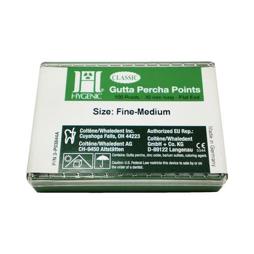 Coltene Whaledent H04233 Gutta Percha Points CC Fine Medium 20/Pk Coltene Whaledent H04233 Gutta Percha Points CC Fine Medium 20/Pk